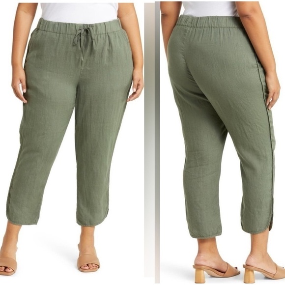 Caslon 100% Linen Pull on Style Tulip Hem Pants Sz 3X - Picture 1 of 11